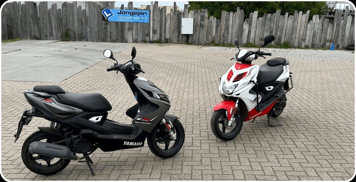 De lesscooters van Verkeersschool Jongejan